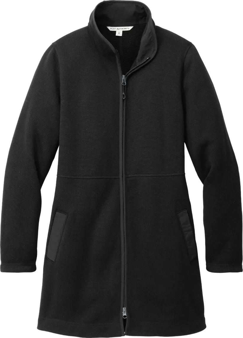 Ladies Arc Sweater Fleece Long Jacket