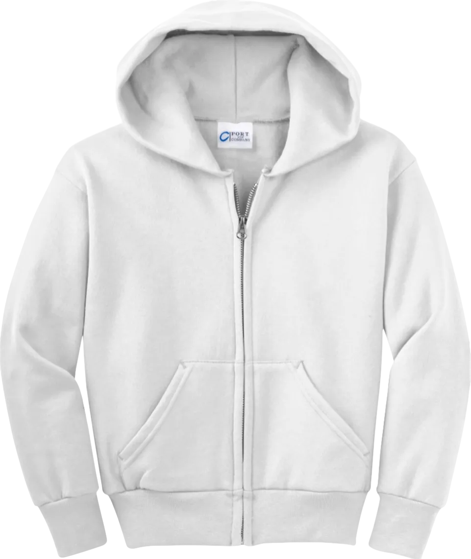 Youth Core Fleece Full-Zip Hooded Sweatshirt