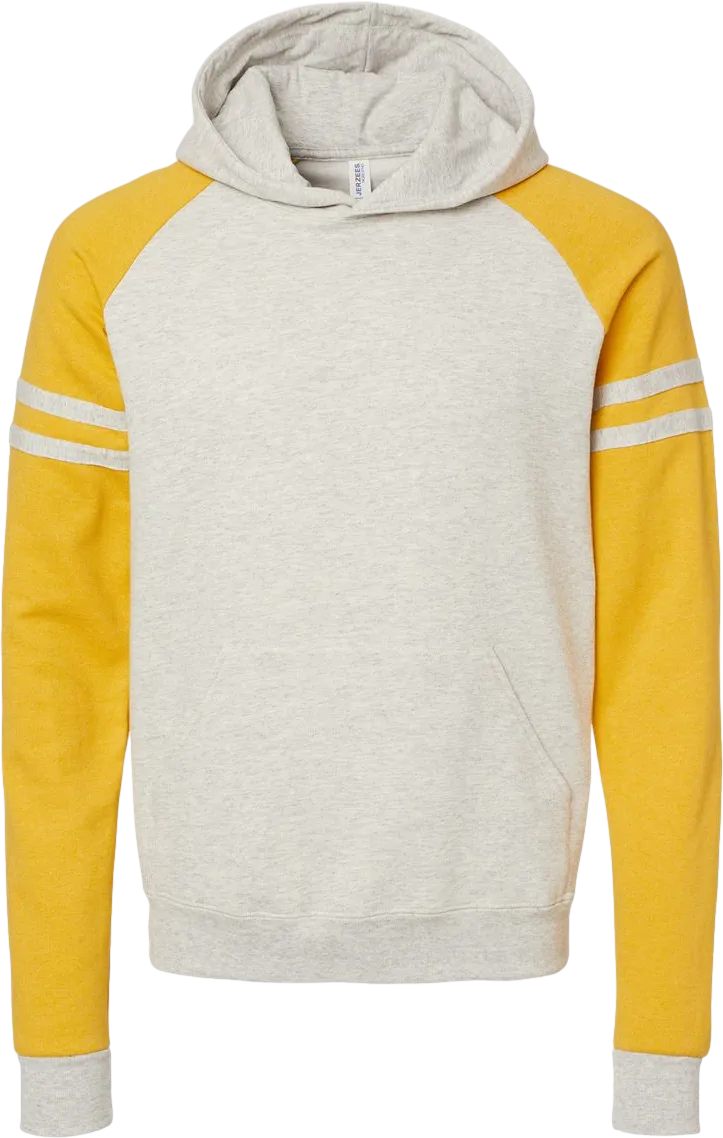 Nublend Varsity Colorblocked Raglan Hooded Sweatshirt