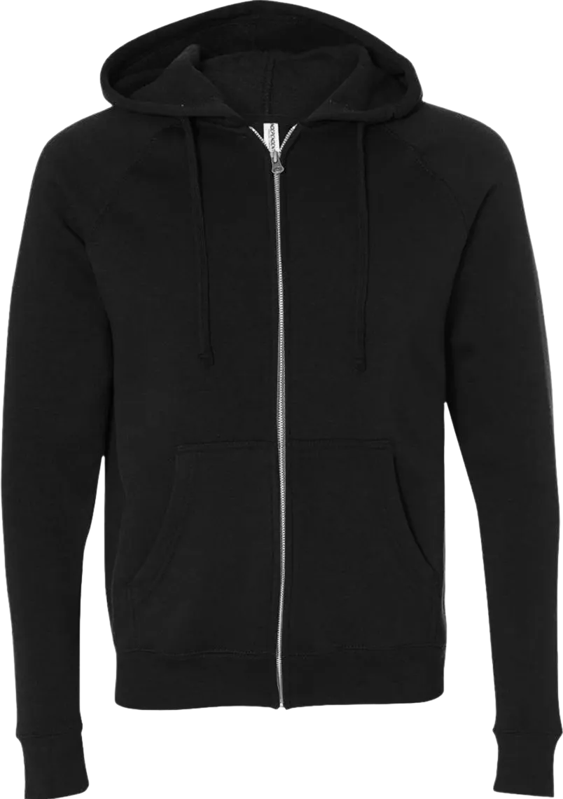 Unisex Special Blend Raglan Full-Zip Hooded Sweatshirt