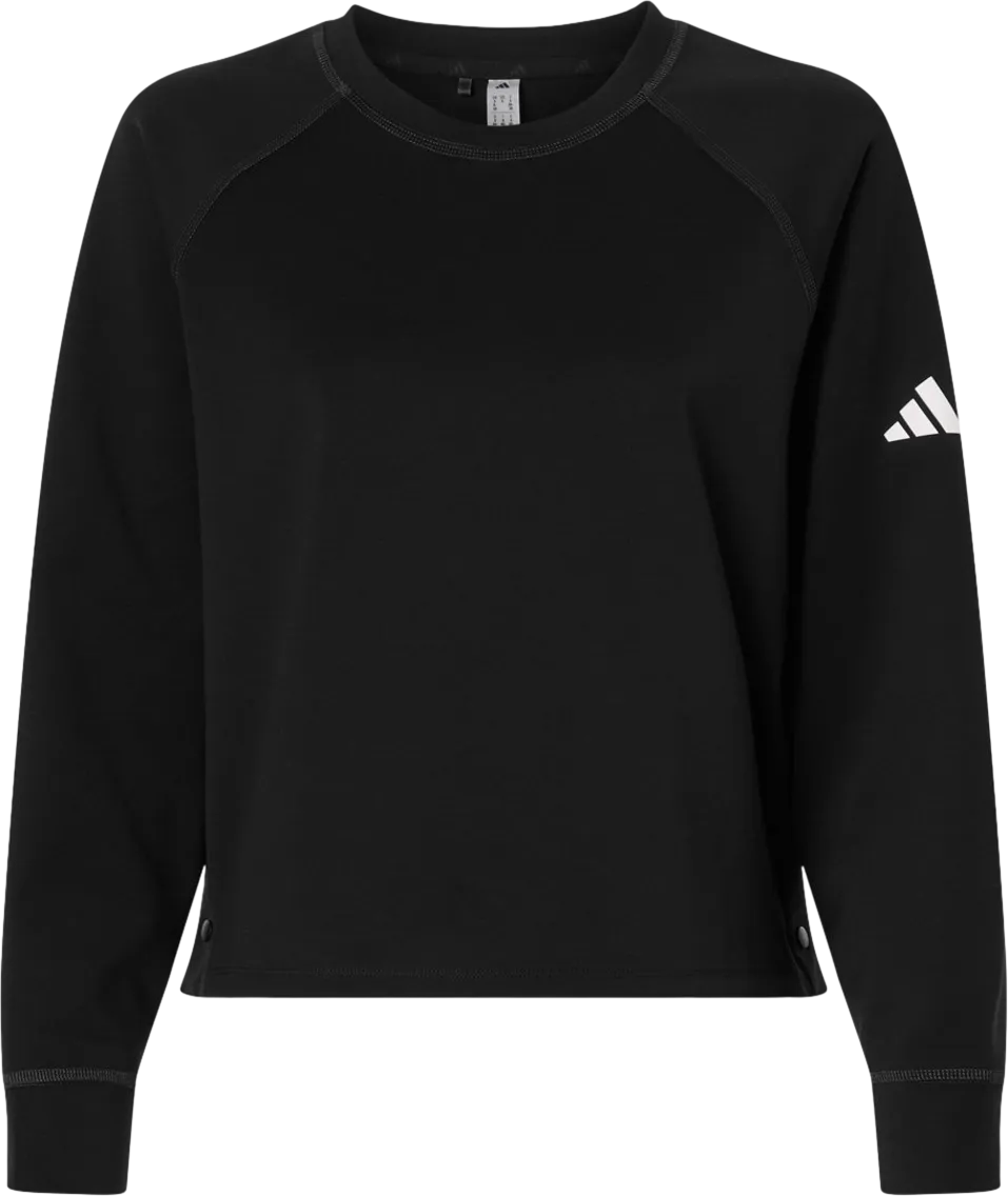 Adidas Women's Beyond Side-Snap Crewneck Sweatshirt