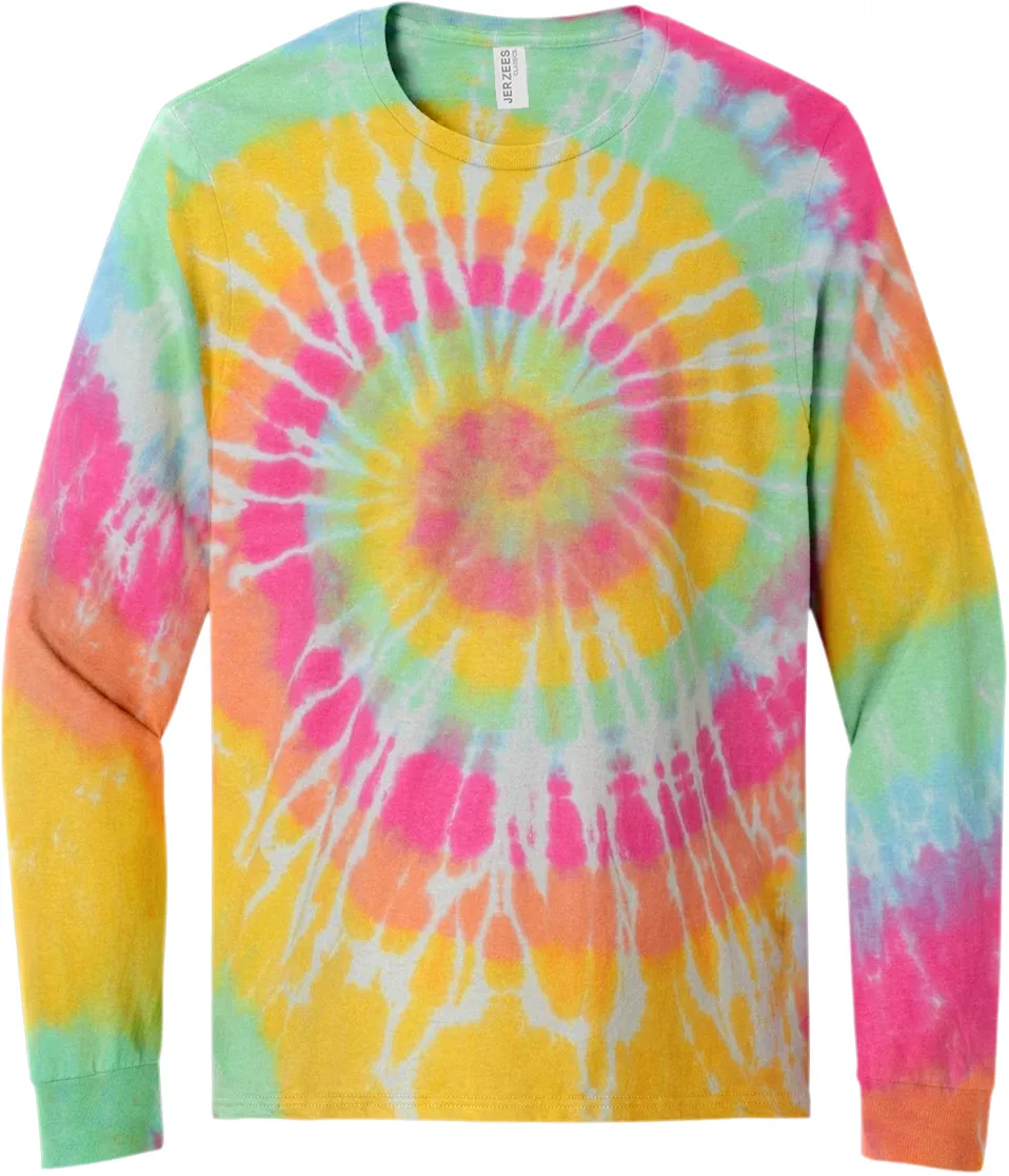 Youth Multi-Color Spiral Tie-Dyed Long Sleeve