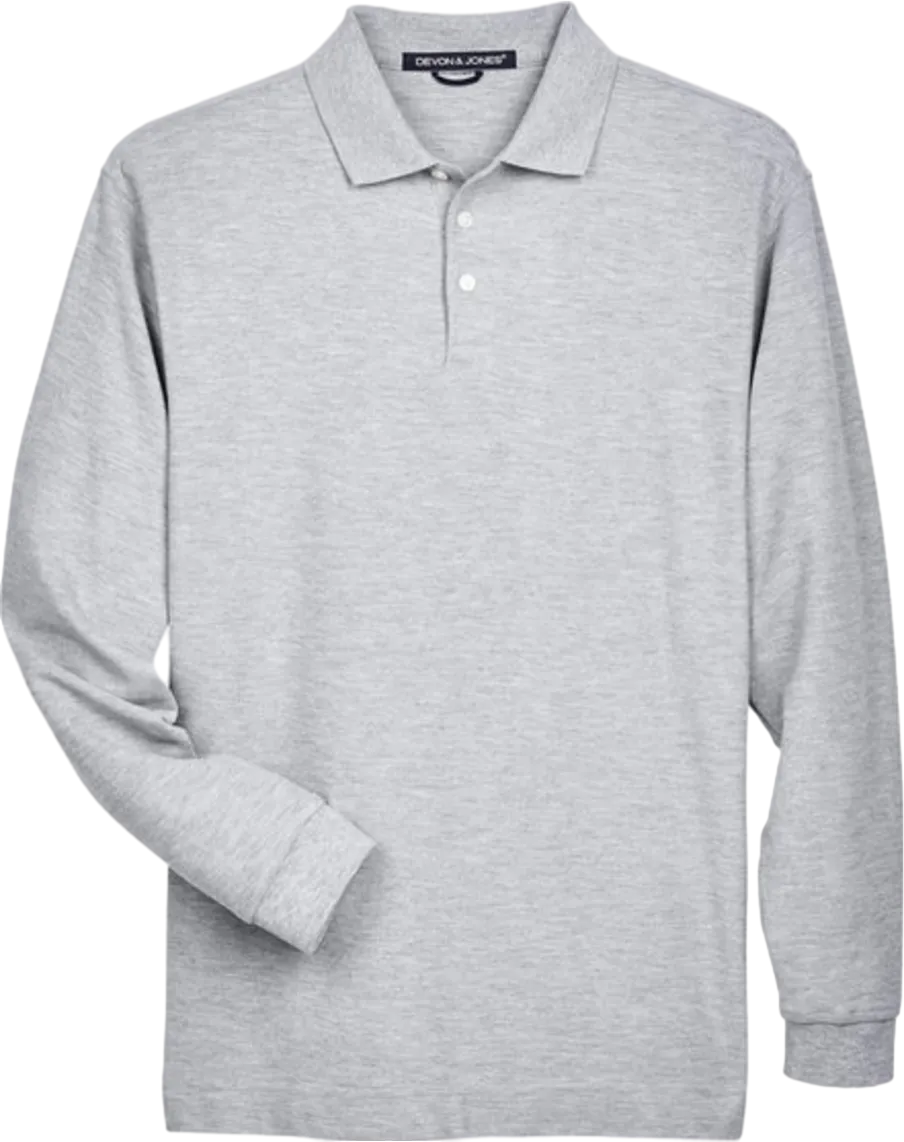Men's Pima Piqué Long-Sleeve Polo