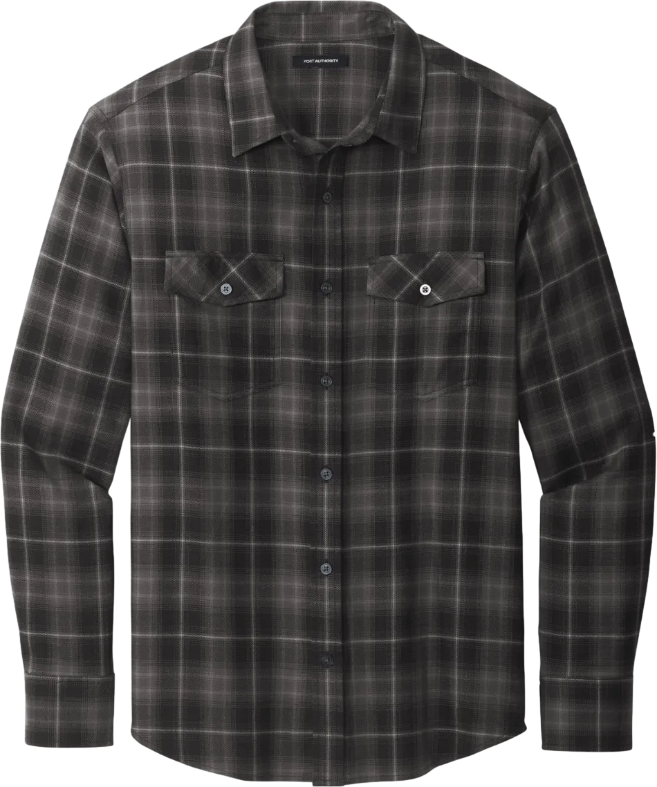 Long Sleeve Ombre Plaid Shirt