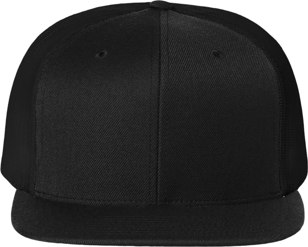 Wool Blend Flat Bill Trucker Cap