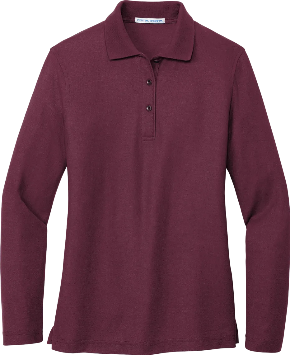 Ladies Silk Touch Long Sleeve Polo