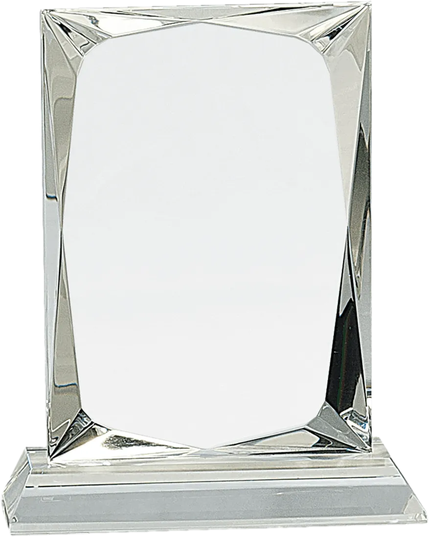6 1/4" Crystal Rectangle on Clear Base