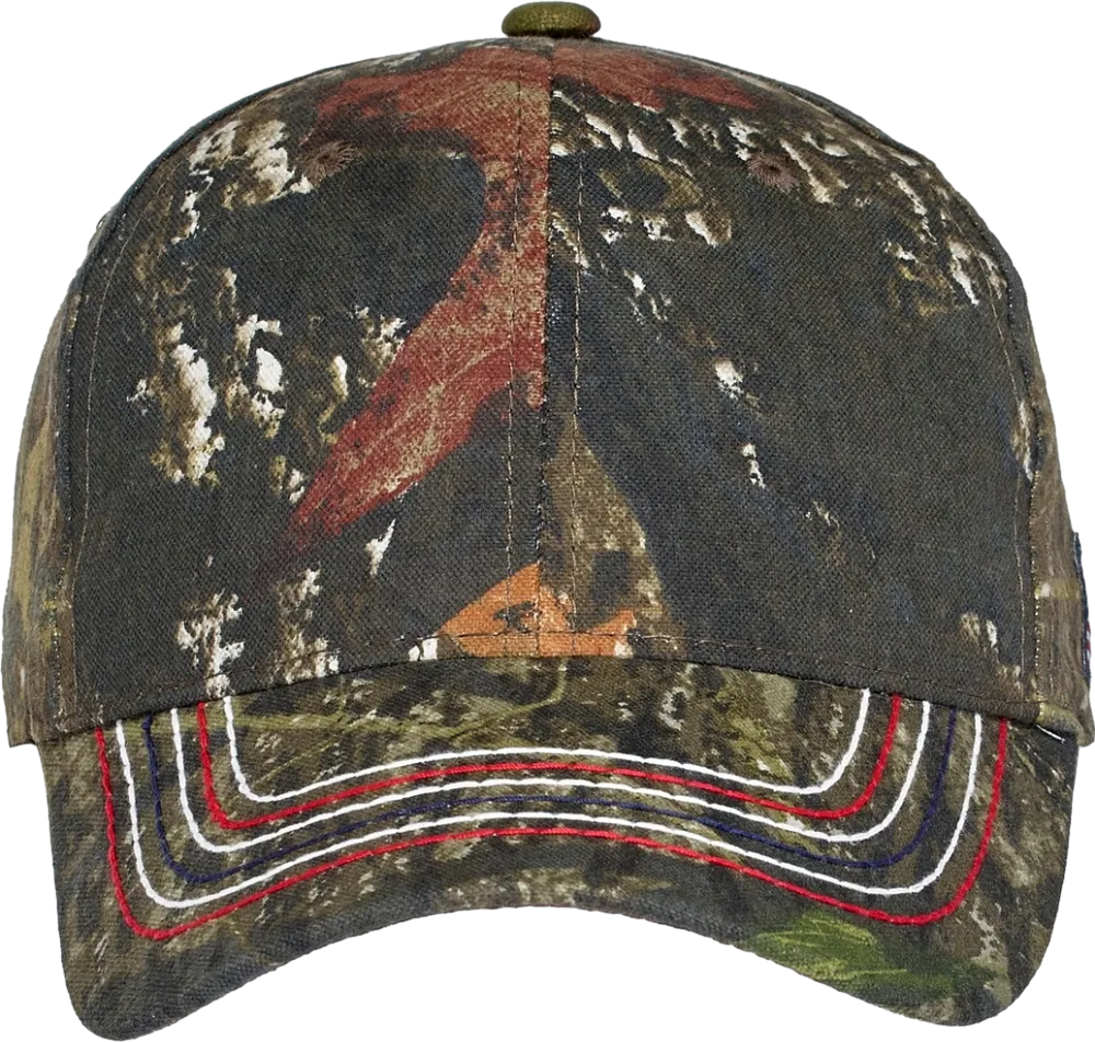 Americana Contrast Stitch Camouflage Cap