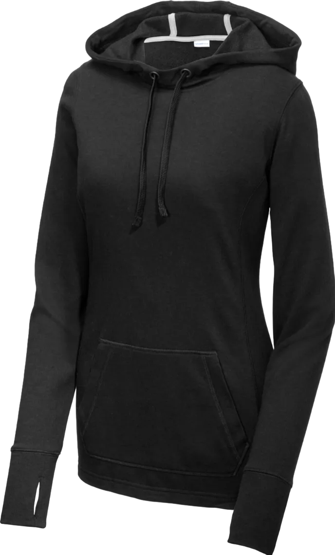 Ladies PosiCharge Tri-Blend Wicking Fleece Hooded Pullover