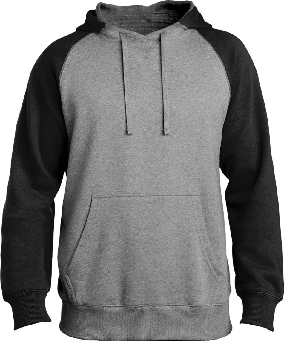 Raglan Colorblock Pullover Hooded Sweatshirt