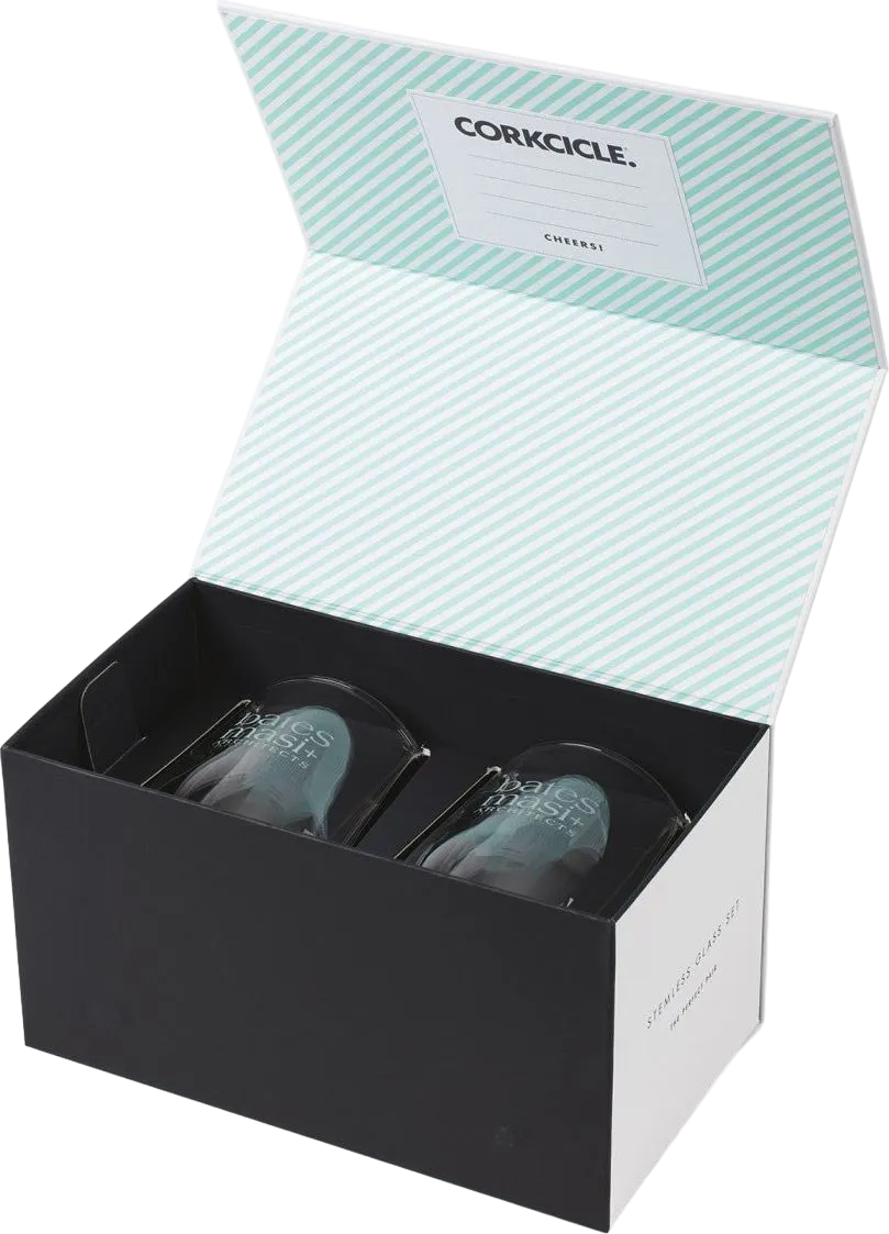 Stemless Glass Set 12 oz (2 Pieces)