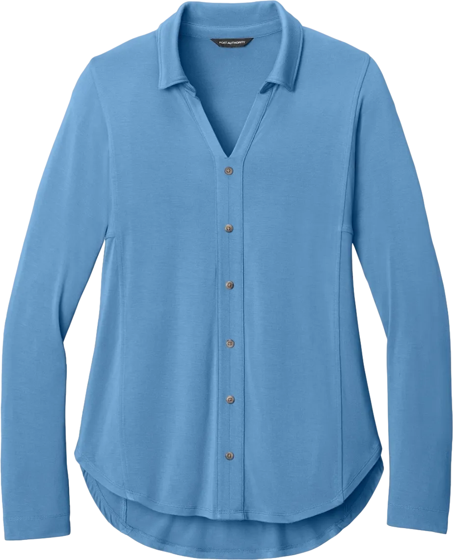 Women's Luxe Knit Button Tunic