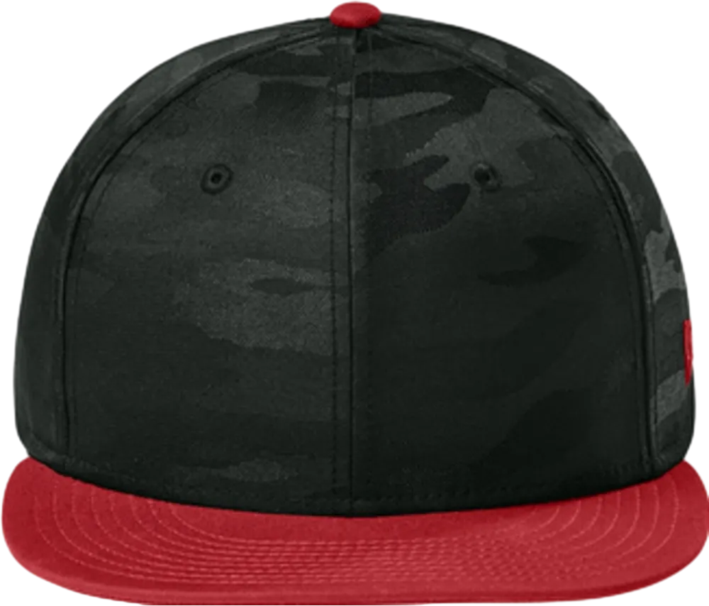 Camo Flat Bill Snapback Cap
