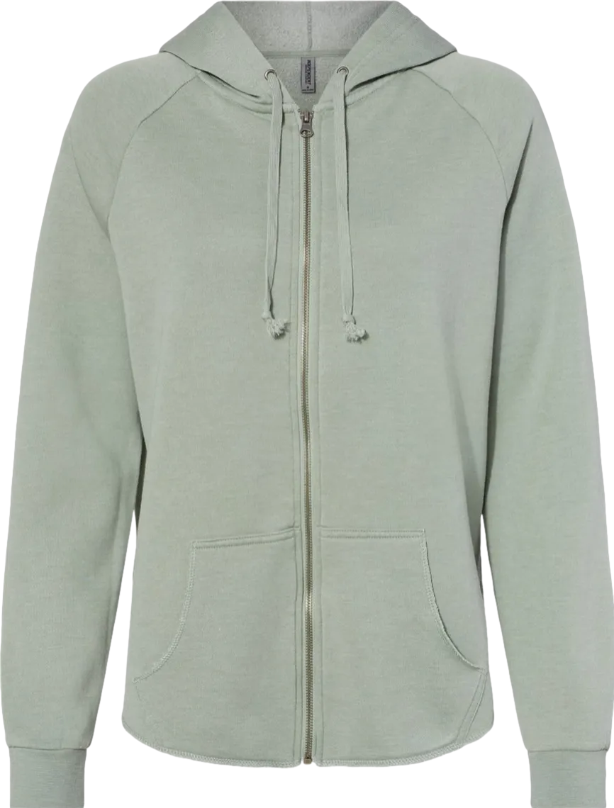 Women's California Wave Wash Full-Zip Hooded Sweatshirt