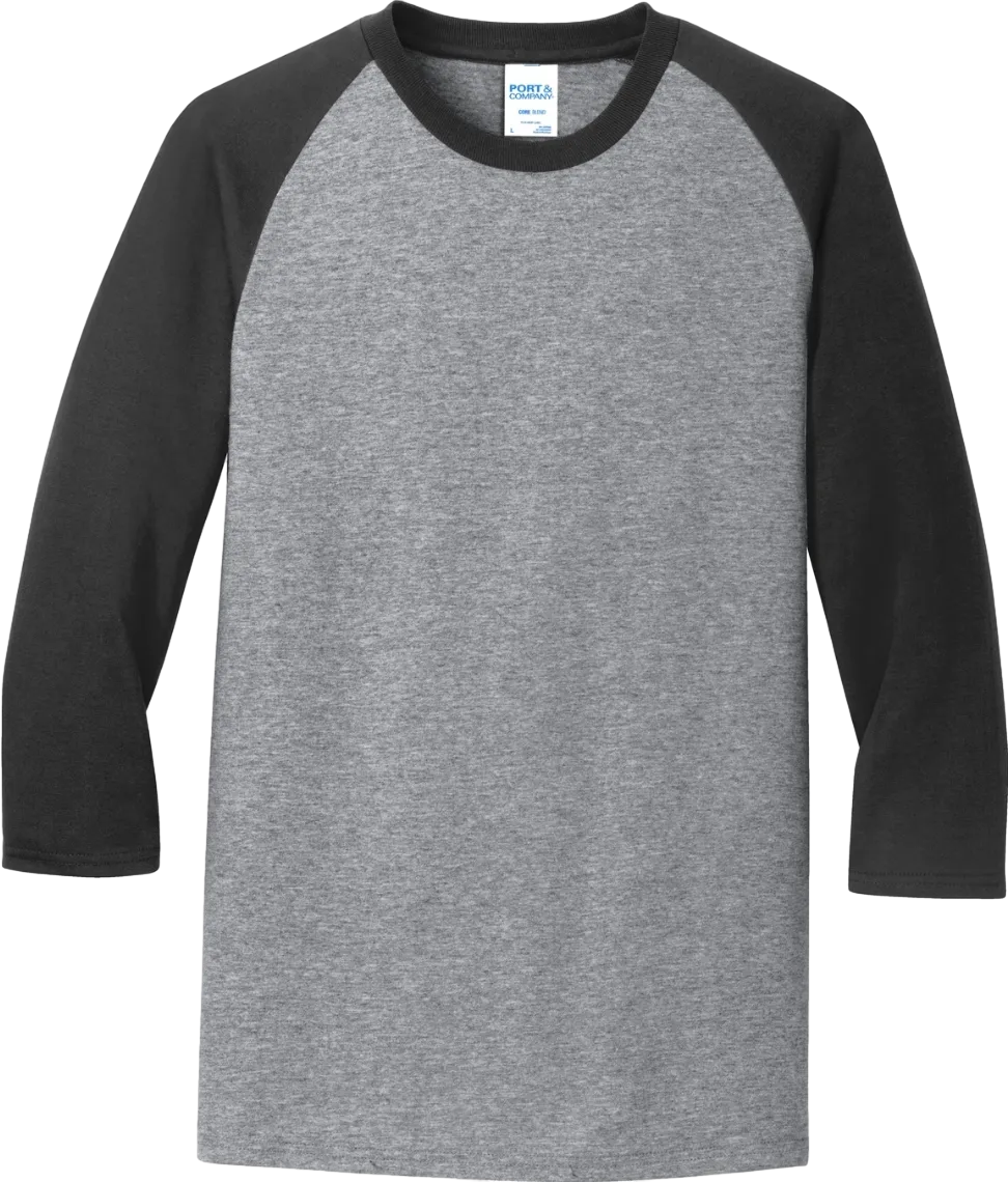 Core Blend 3/4-Sleeve Raglan Tee