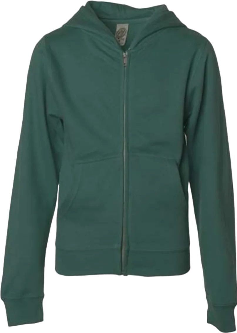 Youth Midweight Full-Zip Hooded Sweatshirt