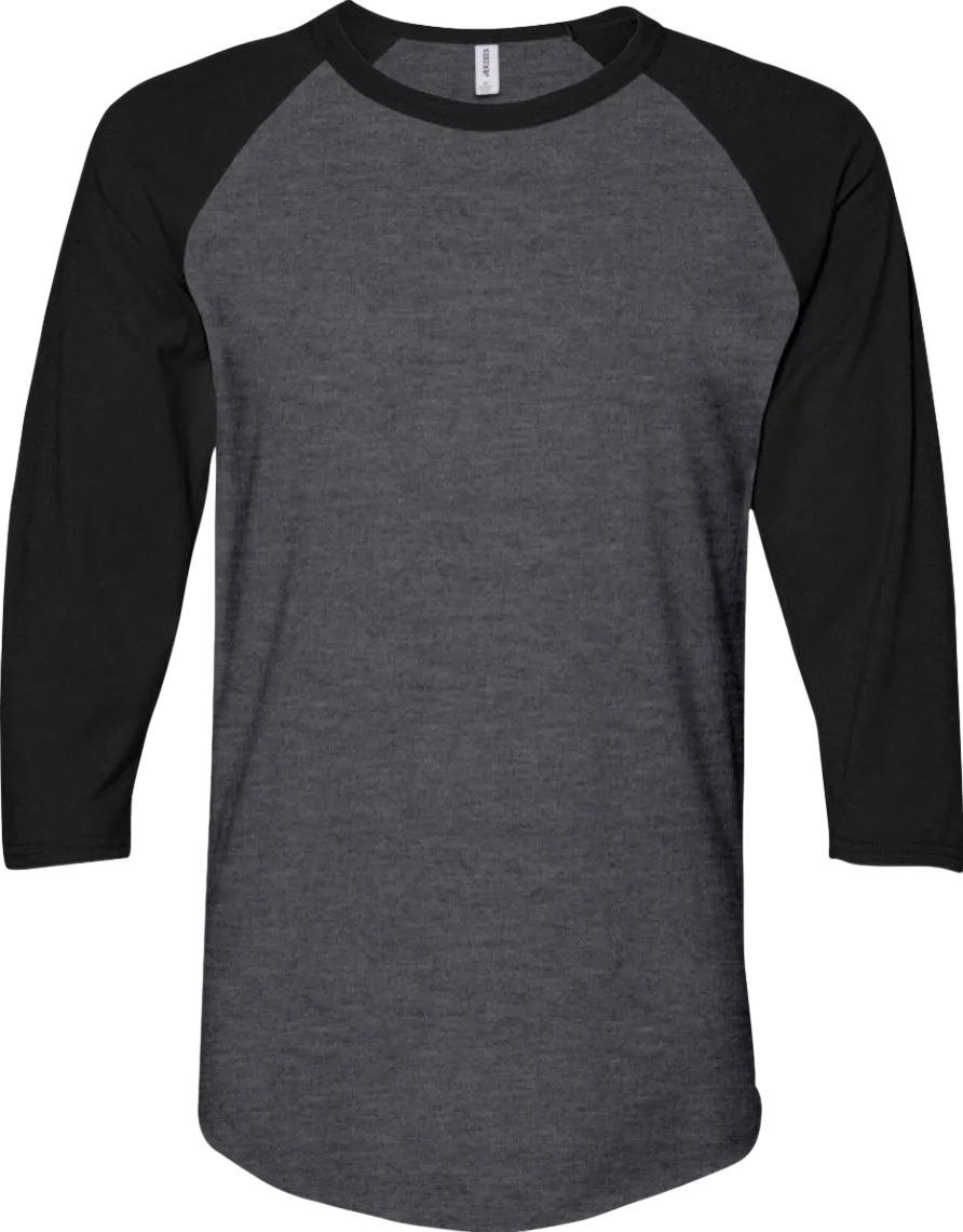 Premium Blend Ring-Spun Three-Quarter Sleeve Raglan Baseball T-Shirt