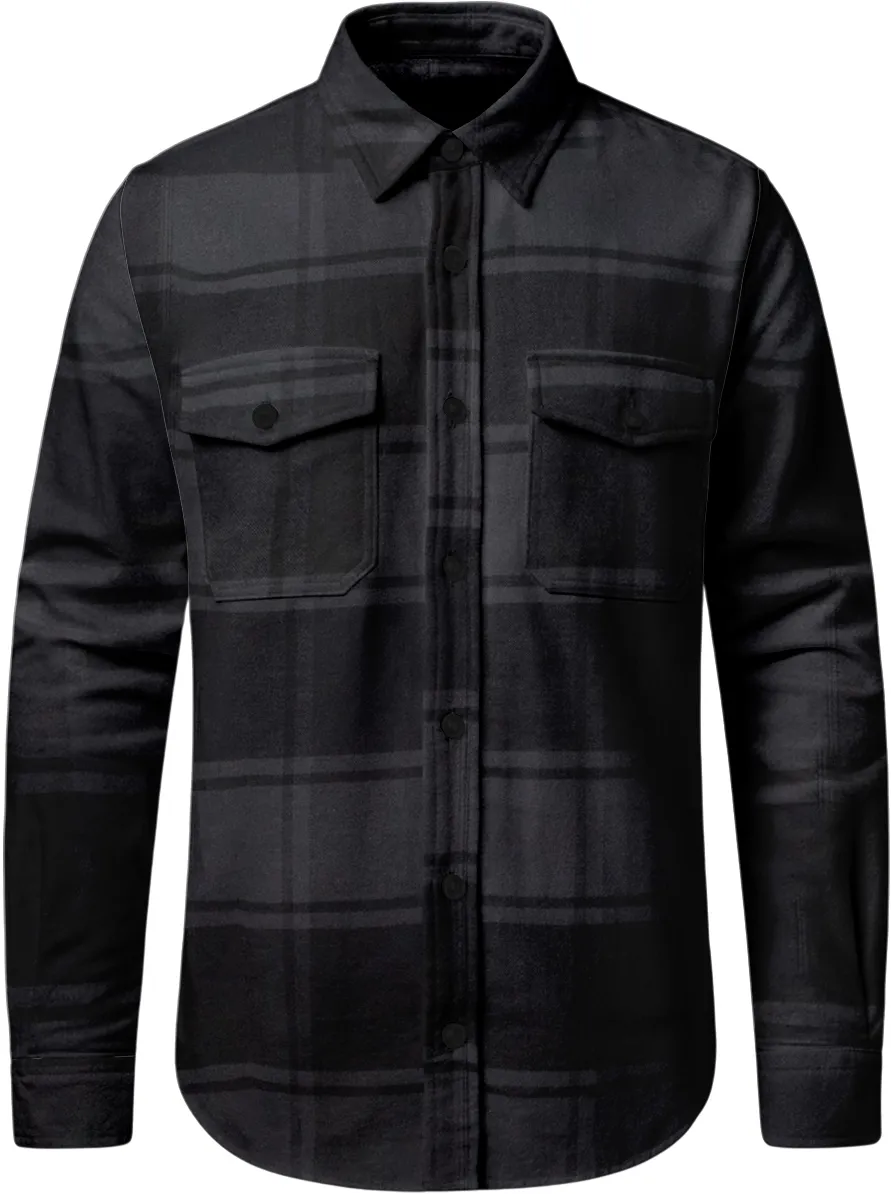 Men's Quilted Flannel Shirt Jacket