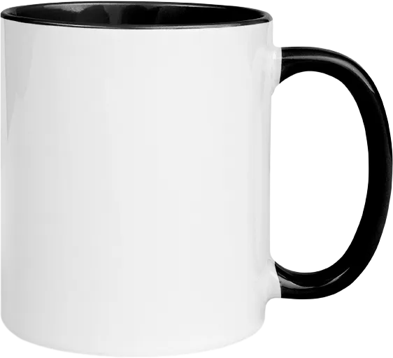 White Ceramic Mug with Color Inside
