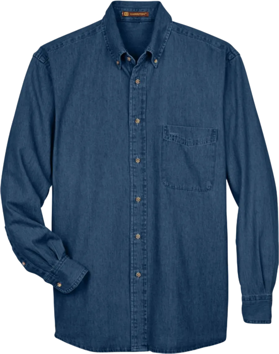 Men's Tall Long-Sleeve Denim Shirt