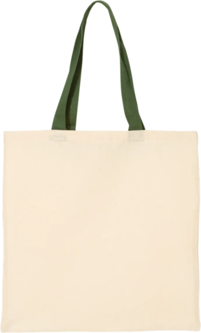 Economical Tote with Contrast-Color Handles