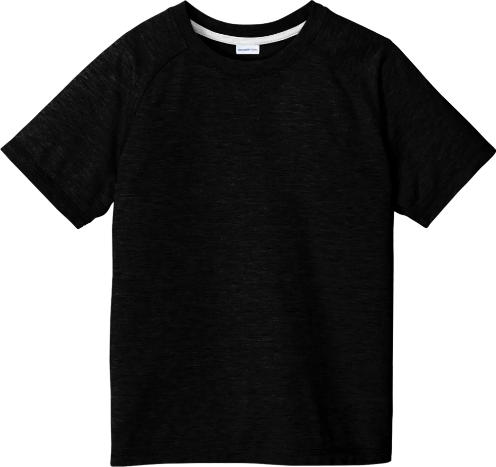 Youth PosiCharge Tri-Blend Wicking Raglan Tee