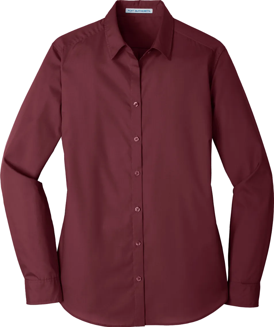 Ladies Long Sleeve Carefree Poplin Shirt