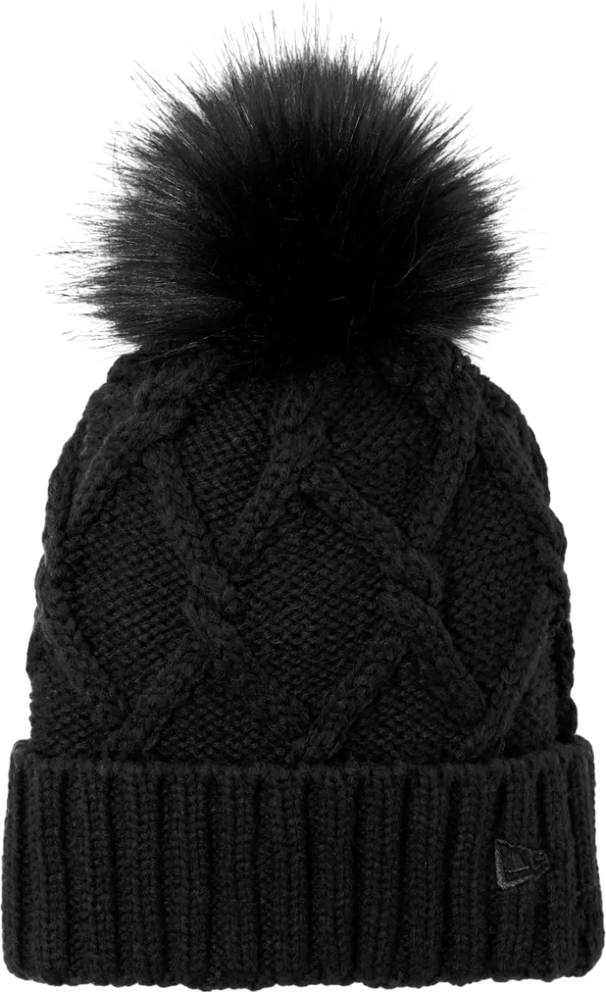 Faux Fur Pom Beanie