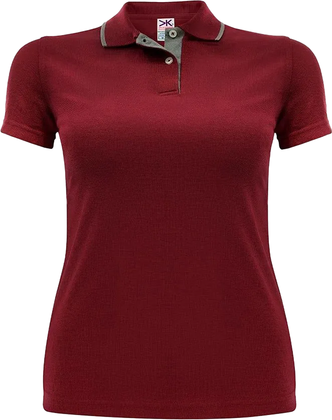Waffle Polo Women's Short Sleeve Combination Waffle Polo