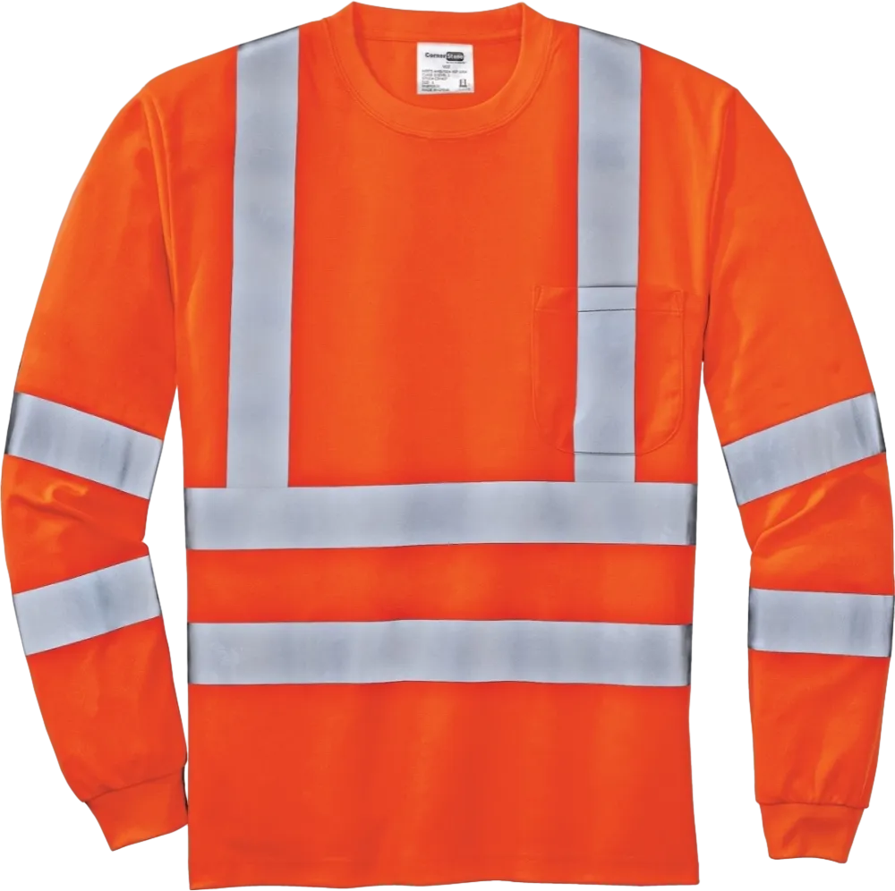 ANSI 107 Class 3 Long Sleeve Snag-Resistant Reflective T-Shirt