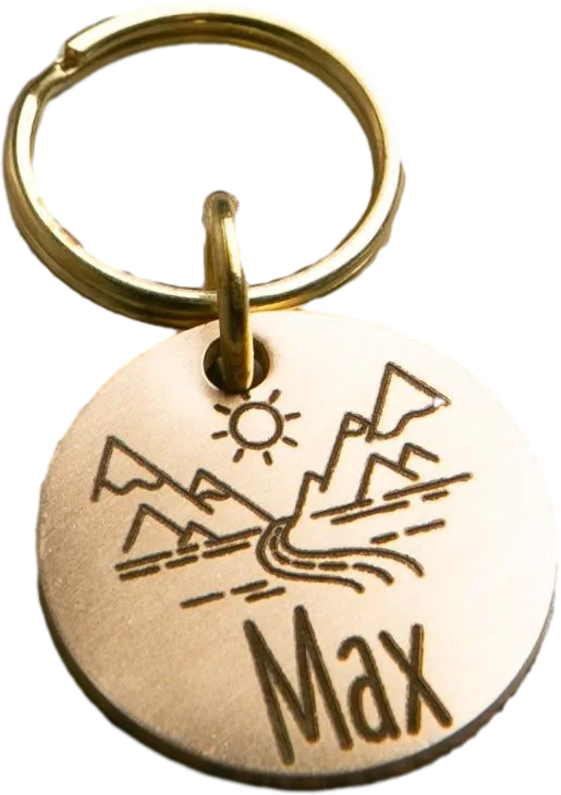 Brass Pet Tag - Round