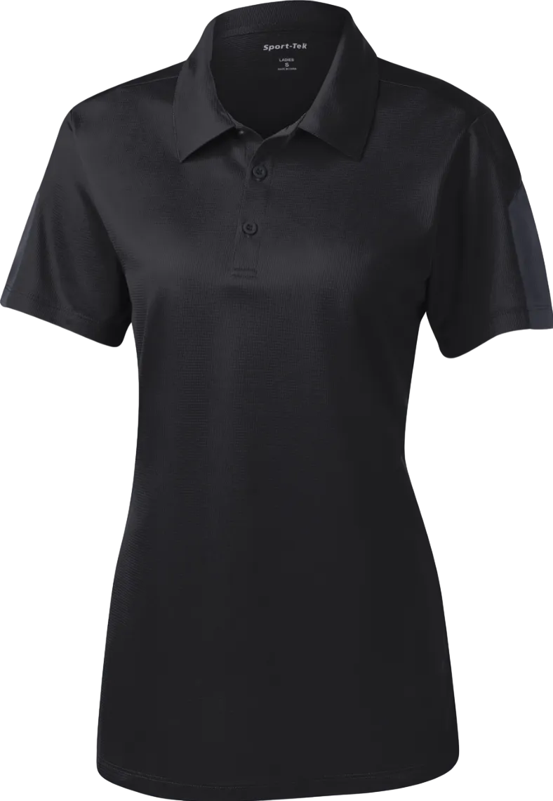 Ladies PosiCharge Active Textured Colorblock Polo