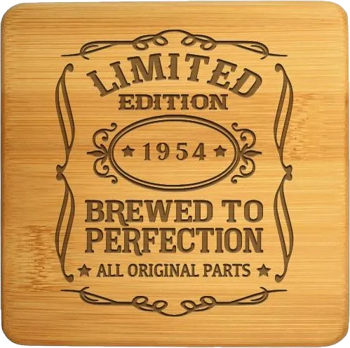 6 Piece Bamboo Coaster Set with Holder