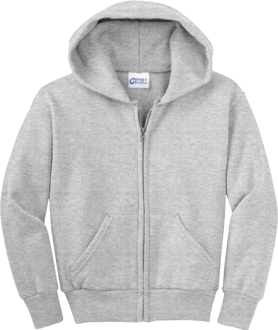 Youth Core Fleece Full-Zip Hooded Sweatshirt