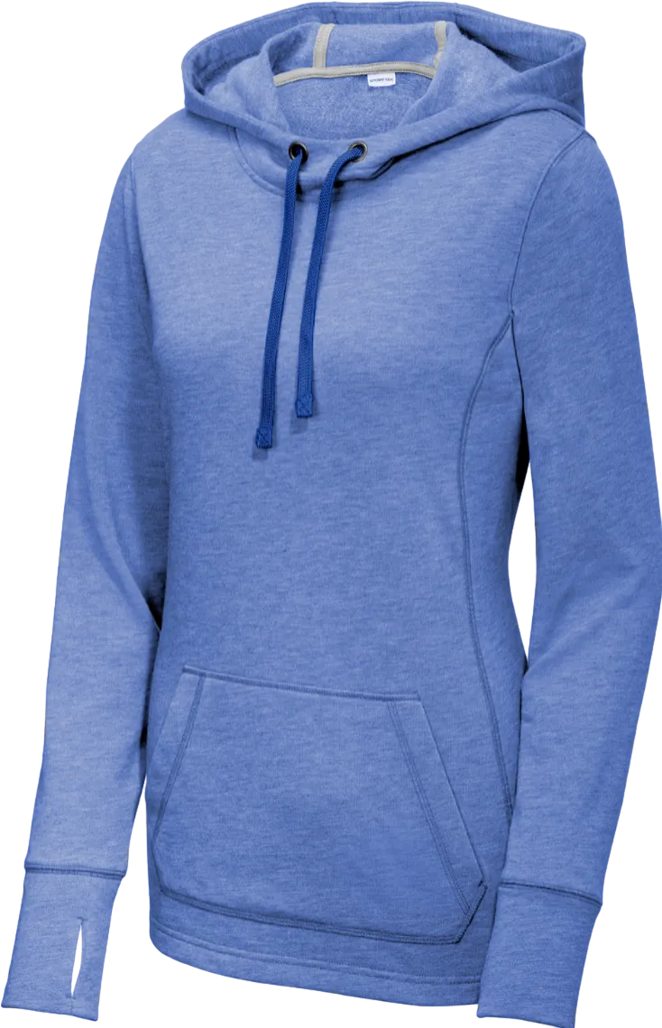 Ladies PosiCharge Tri-Blend Wicking Fleece Hooded Pullover