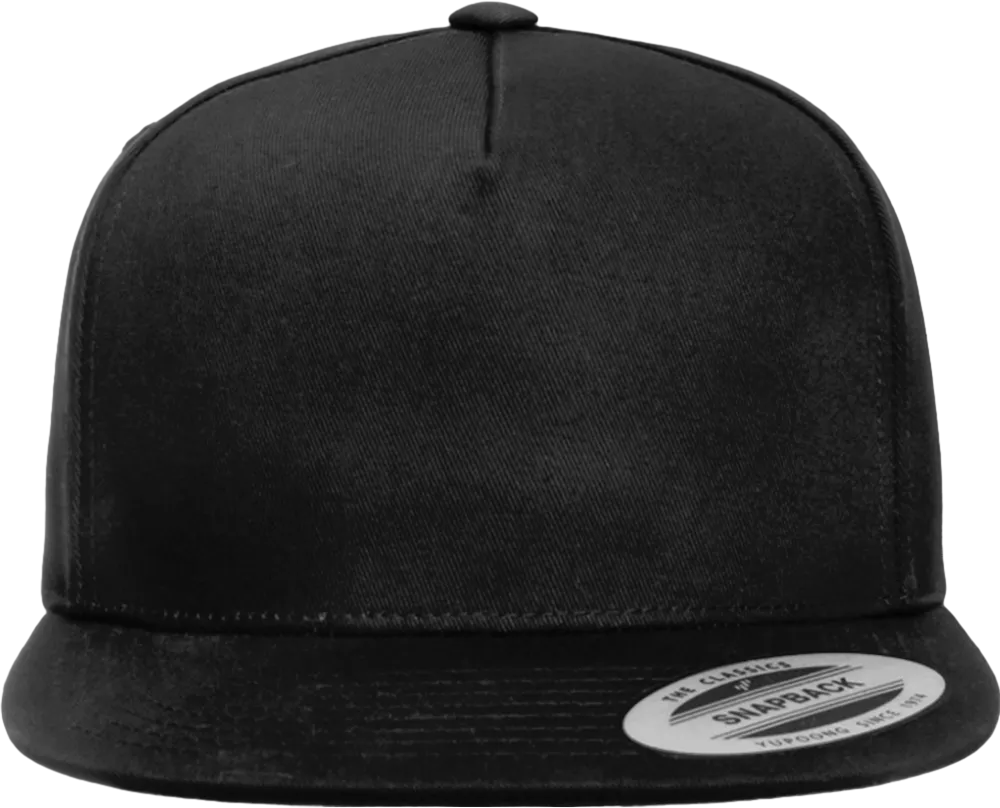 Five-Panel Cotton Twill Snapback Cap