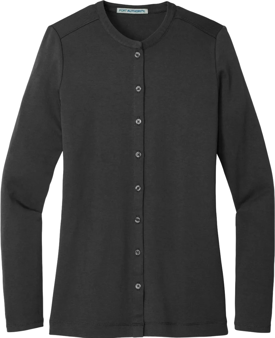 Ladies Concept Stretch Button-Front Cardigan