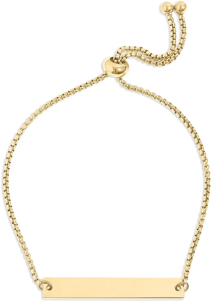 Adjustable Flat Bar Bracelet
