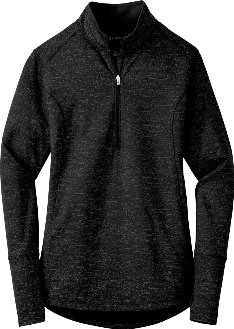 Ladies Sport-Wick Stretch Reflective Heather 1/2-Zip Pullover