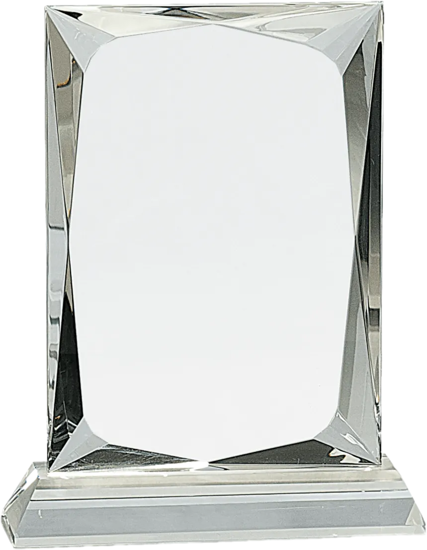 7 1/4" Crystal Rectangle on Clear Base