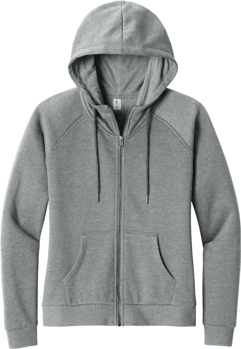 Women's Organic CVC Fleece Full-Zip Hoodie