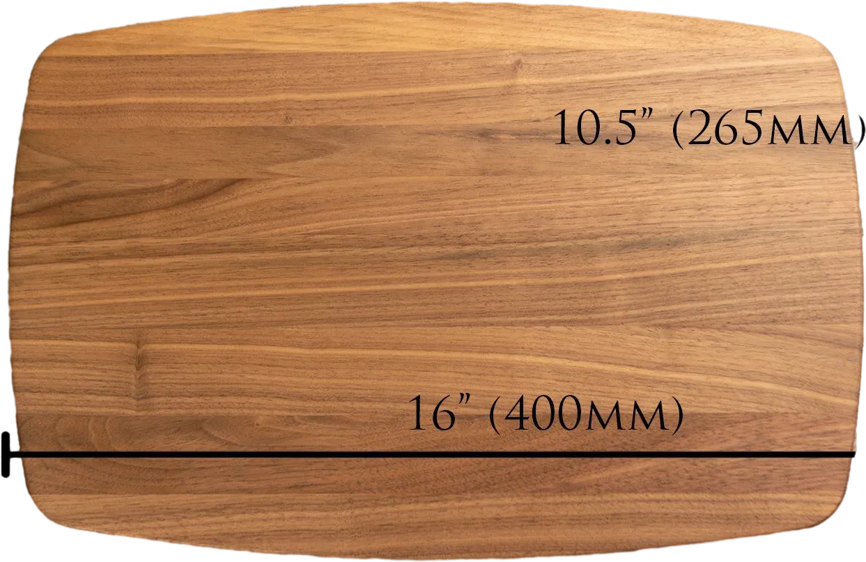 Walnut Charcuterie/Serving board - 10.5"x16" Arched