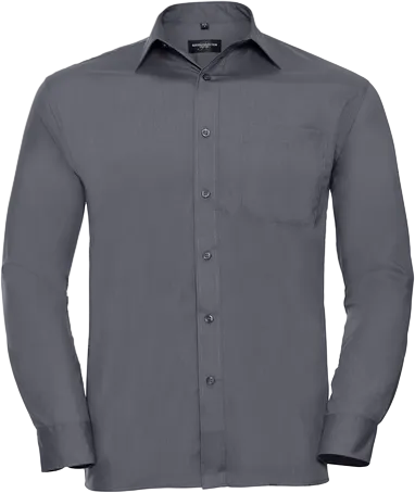 Long Sleeve Polycotton Easycare Poplin Shirt