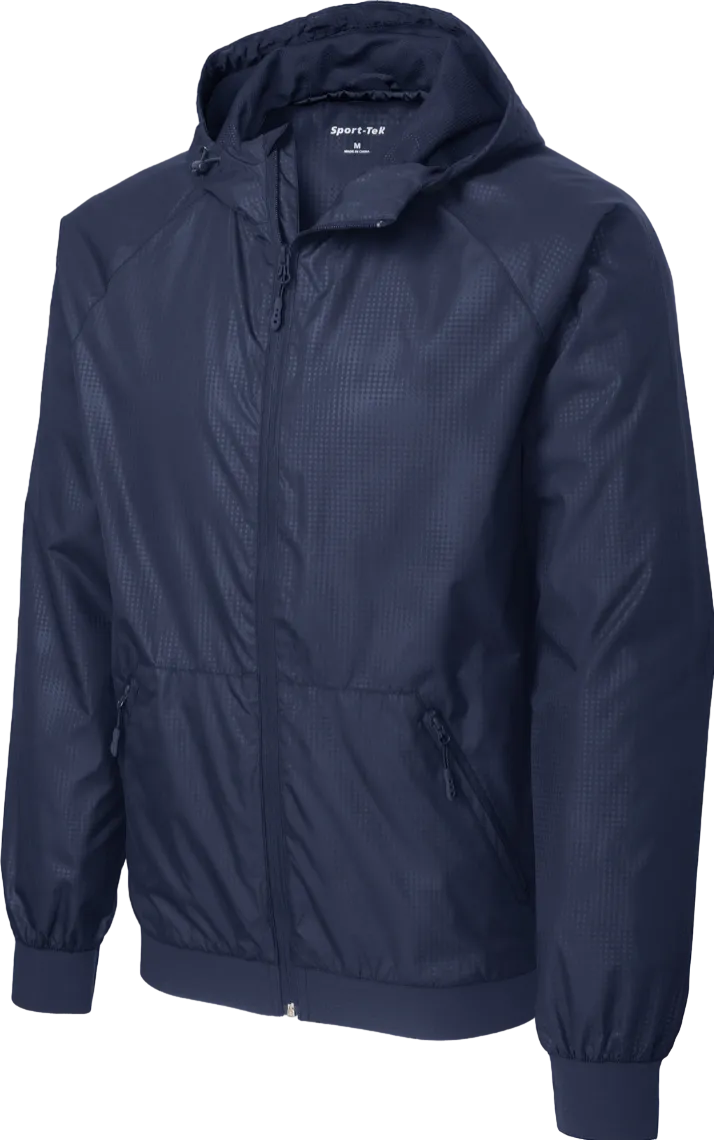 Embossed Hooded Wind Jacket