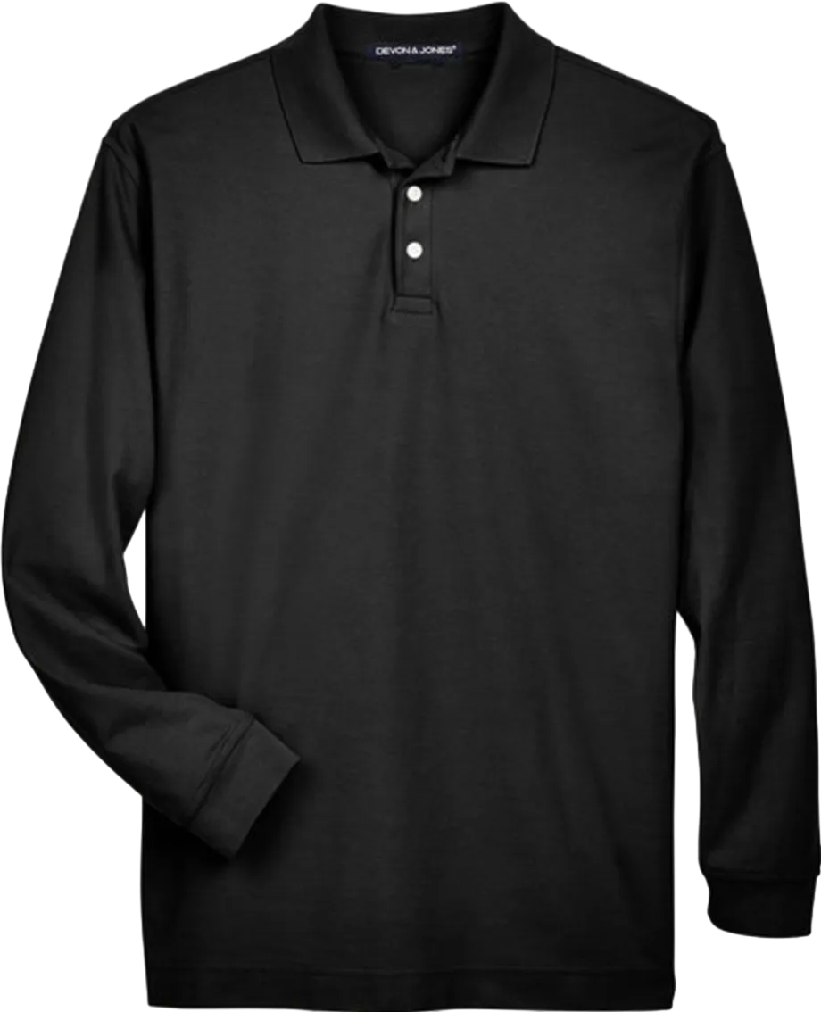 Men's Pima Piqué Long-Sleeve Polo