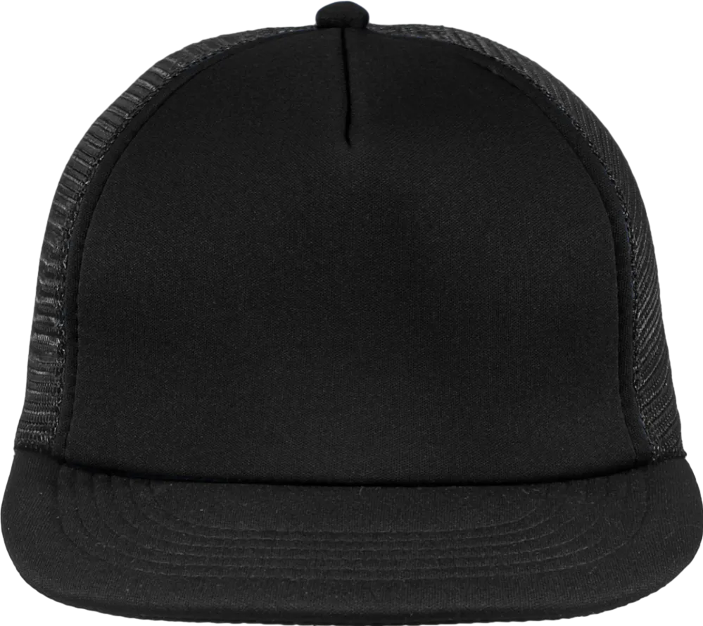 Flat Bill Snapback Trucker Cap