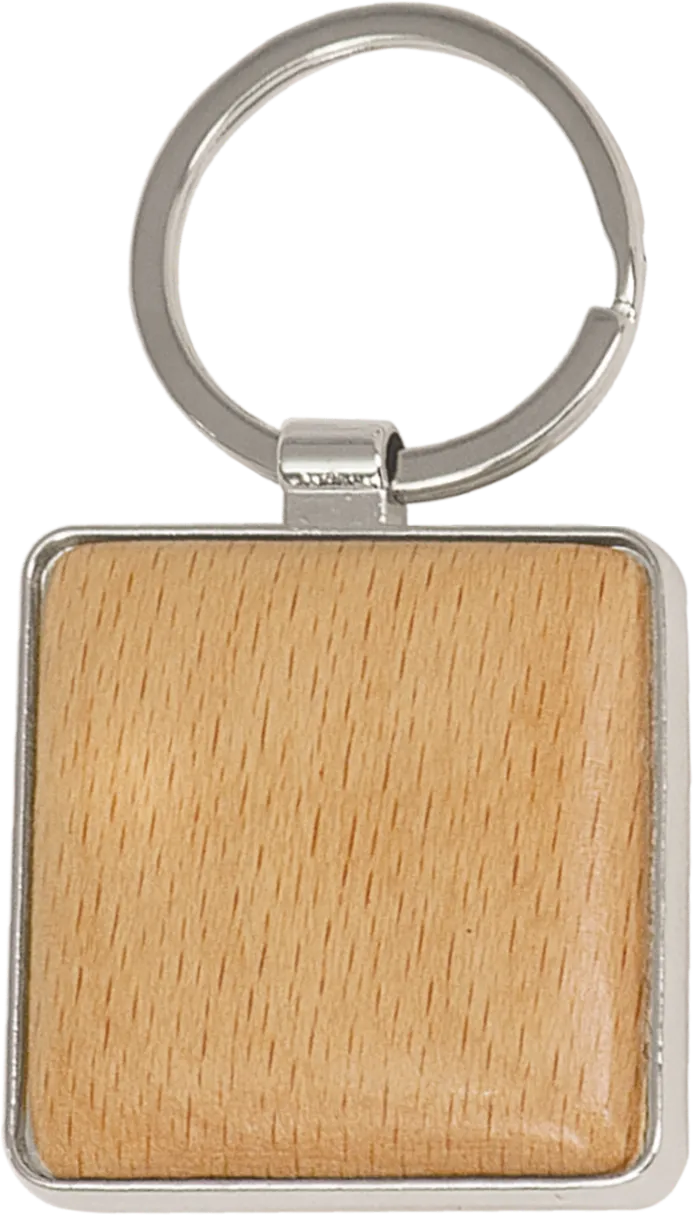 1 9/16" x 1 9/16" Laserable Square Keychain