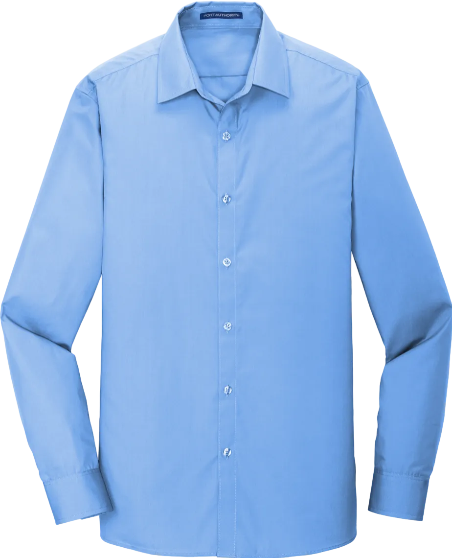 Slim Fit Long Sleeve Carefree Poplin Shirt