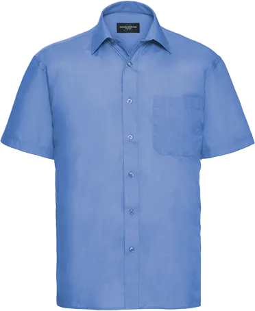 Short Sleeve Polycotton Easycare Poplin Shirt