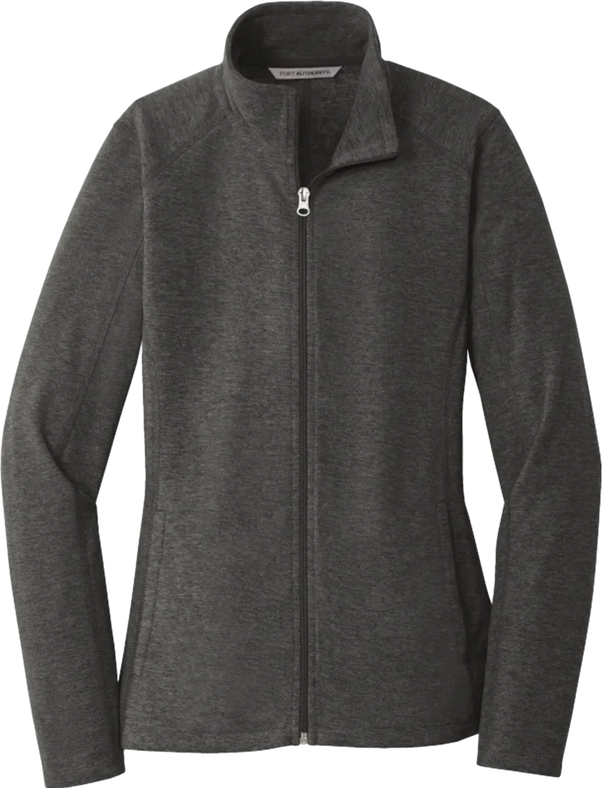 Ladies Heather Microfleece Full-Zip Jacket